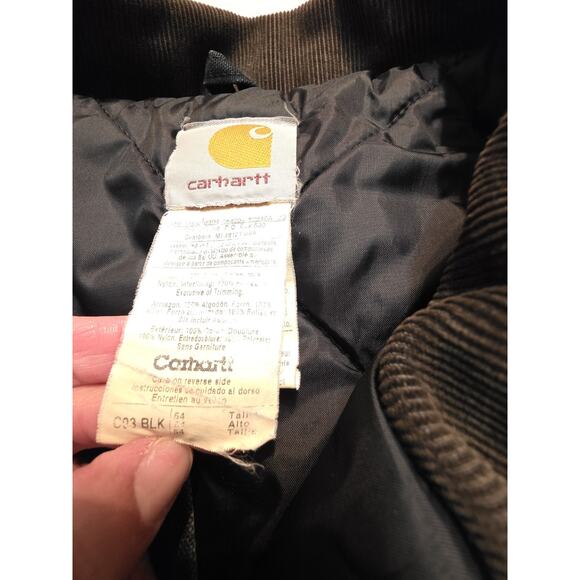 Vintage Mens Carhartt C03 BLK Arctic Quilt Lined Canvas Chore Jacket Sz 54/ 2XL - Picture 11 of 11